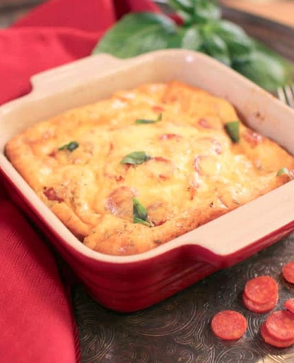 Crustless Pizza Quiche For One