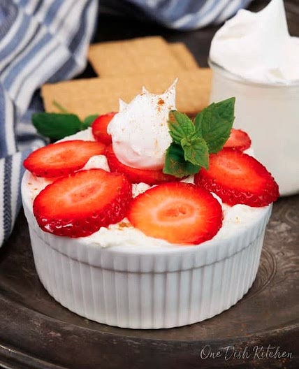 Strawberry Icebox Cake For One