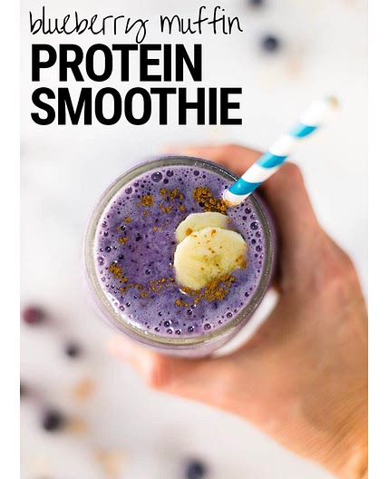 Blueberry Muffin Protein Smoothie