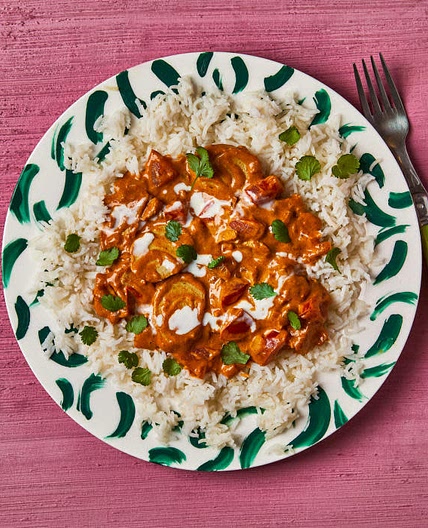 Plant-Based No Butter Chicken With Fragrant Rice
