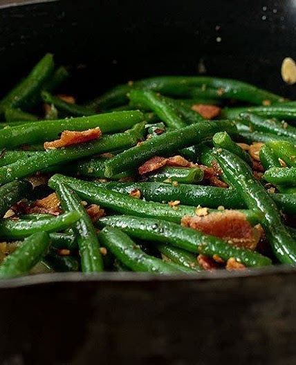 Huey Green Bean and Bacon Stir Fry