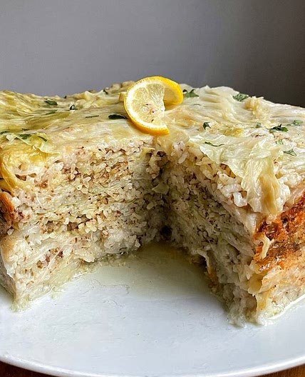 Stuffed cabbage cake