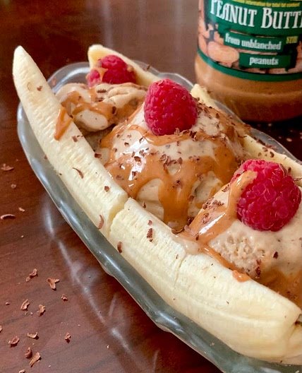 Peanut Butter Nicecream Banana Split