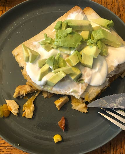 Chicken Chili Sheet Pan Quesadilla