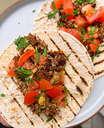 Minced Mushroom Tortillas