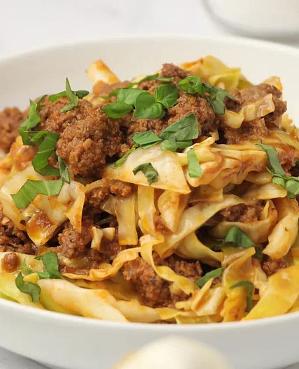Keto Italian Beef With Cabbage Noodles