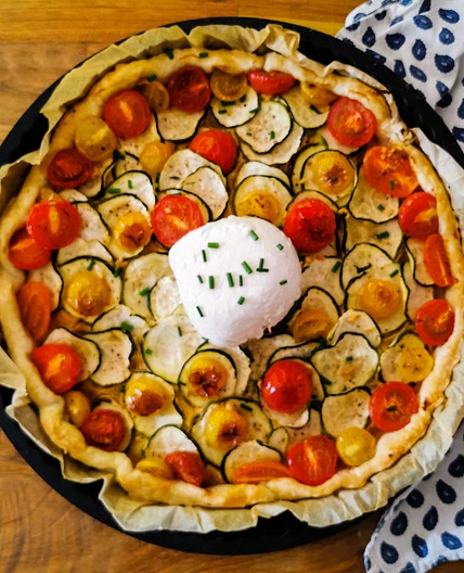 Tarte courgette tomate mozza