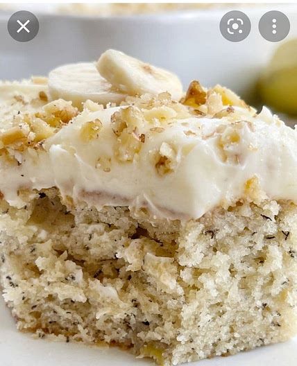 Banana Nut cream cheese Cake