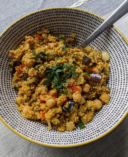 Easy Veggie Couscous with Chickpeas