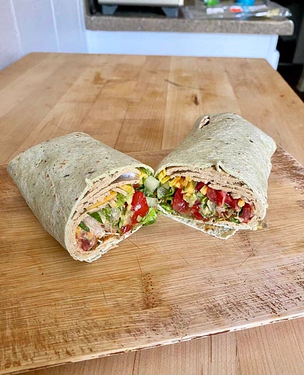 Vegan Turkey Club Wrap