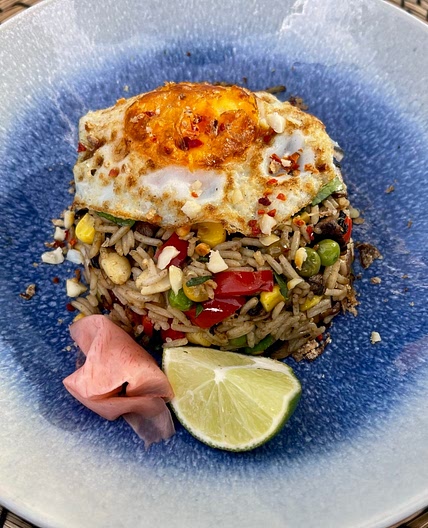 Thai Rice Salad with a Crispy Egg