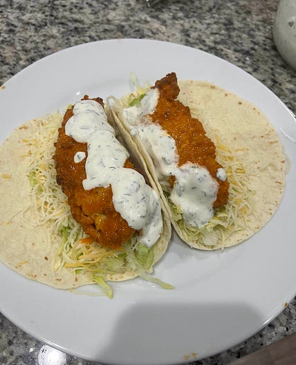 Air Fryer Buffalo Chicken Wraps