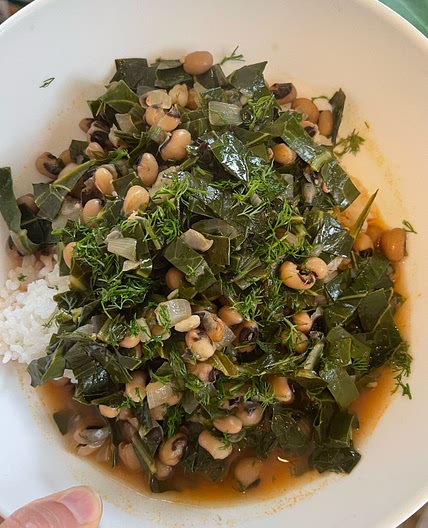 Black-Eyed Peas With Collard Greens