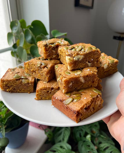 Pumpkin Brown Butter Blondies