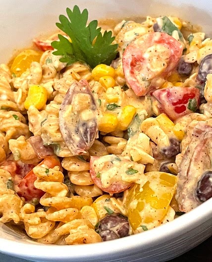 *SUPER EASY* Healthy Creamy Southwest Pasta Salad — Bottomless Chef