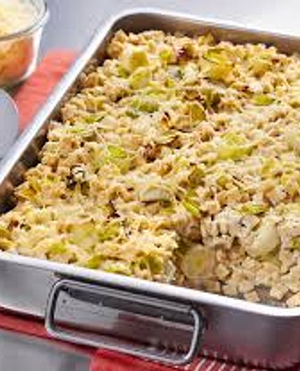 Gratin de Crozet poireaux