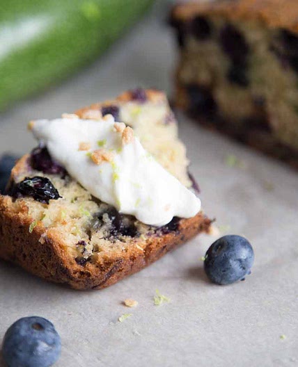 Pain aux zucchinis (courgettes) et bleuets : Du Bonheur ! » Cinq