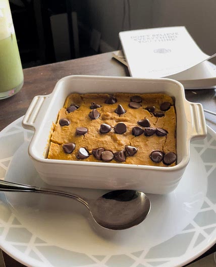 Pumpkin Spice Baked Oats