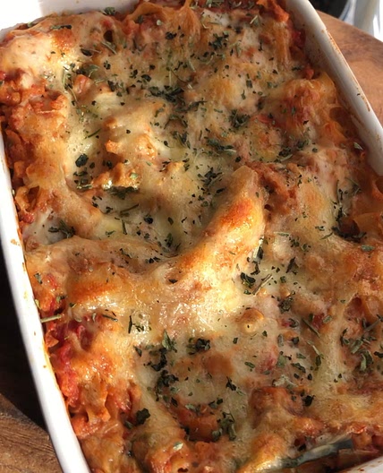 Creamy 275cal lasagne for two