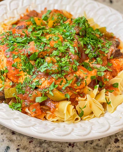 Crockpot chicken cacciatore 