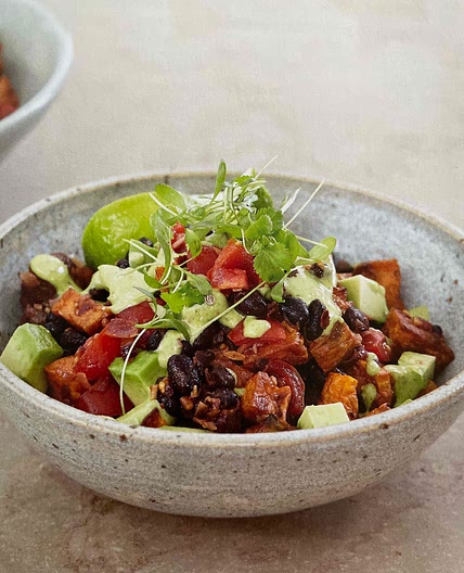 Pumpkin and black bean bowl