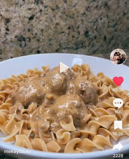 Tictok slow cooker swedish meatball
