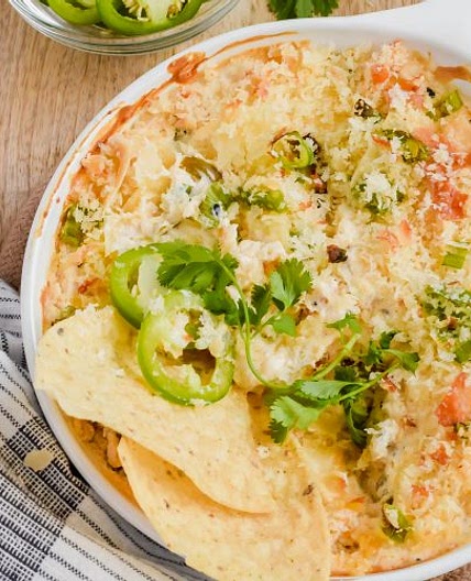 Baked Cheddar Jalapeño Dip with Panko Topping