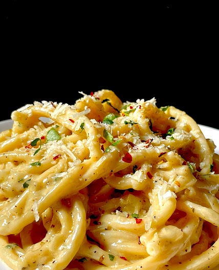 White Wine Garlic Butter Bucatini