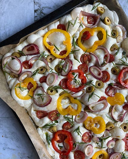 Marinated Veggie Focaccia