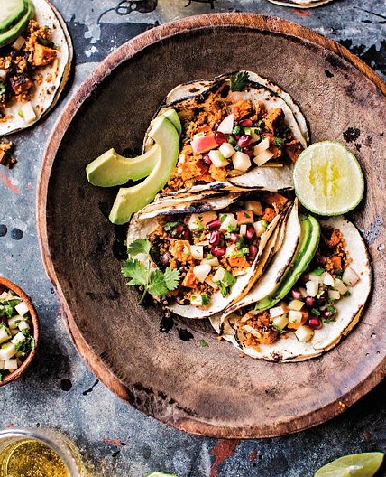 Chipotle-Roasted Sweet Potato and Quinoa Tacos