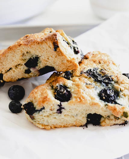 The Best Blueberry Lemon and Basil Scones - May Eighty Five
