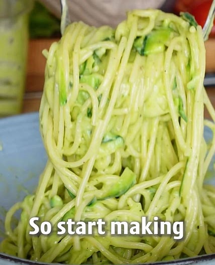 PÂTES COURGETTES-AVOCAT 🍝🥑