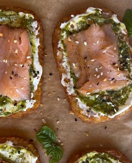 Hashbrown Toast with Lox