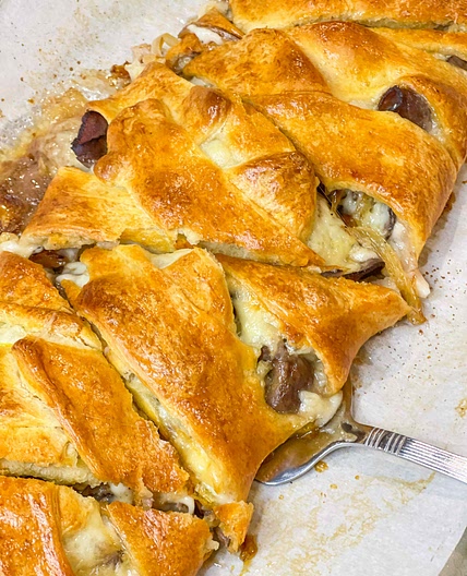 French dip crescent braid 