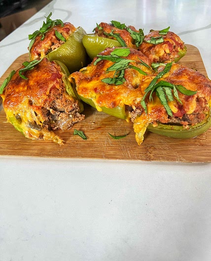 Pizza Stuffed Bell Peppers — Angiela Eats - Quick, Easy, & Delicious Recipes
