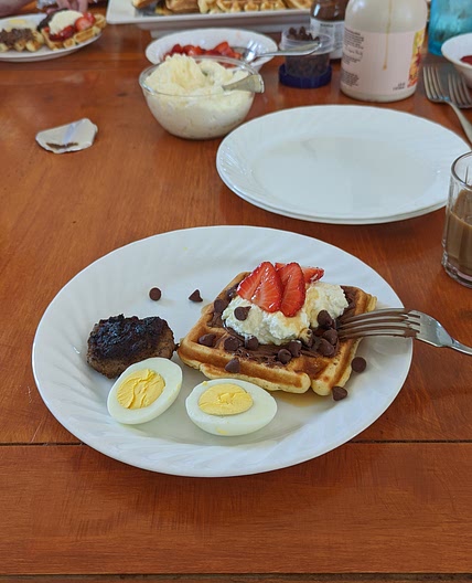 Waffles and Mascarpone