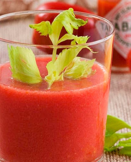 Zumo de tomate preparado