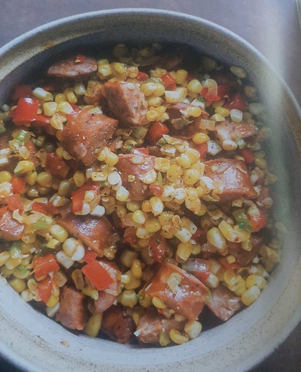 Maque Choux with Andouille Sausage