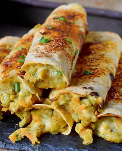 Easy Vegan Baked Taquitos