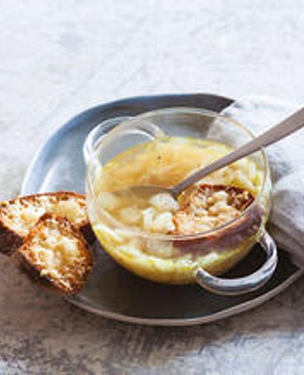 Onion Soup and Cheese Croutons