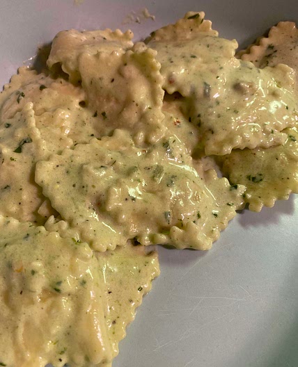 Pesto ravioli 
