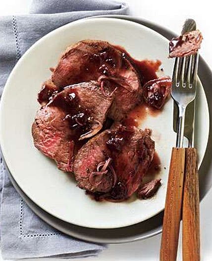 Beef Tenderloin with Black Pepper Cherry Sauce (Low Sodium/Gluten Free/Dairy Free)
