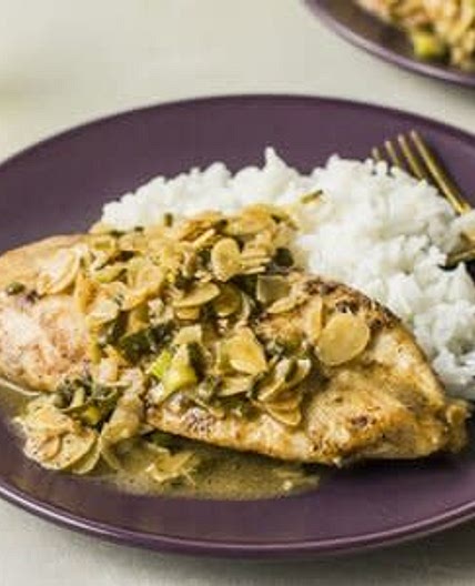 Chicken Almondine (Low Carb/Low Cholesterol/Diabetic Friendly/Low Sodium)