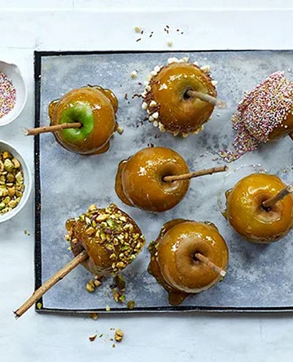 Homemade toffee apples
