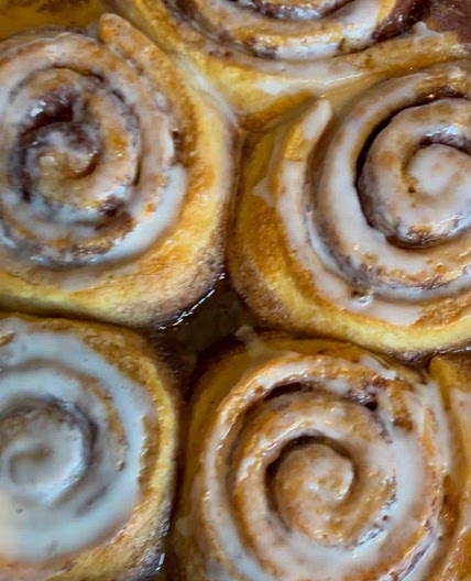 Jumbo Cinnabon Cinnamon Roll Hack w/ Cream Cheese Icing