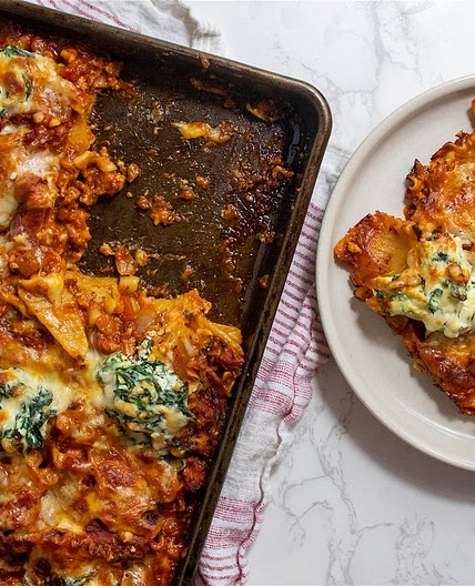 Sheet Pan Layerless Lasagna