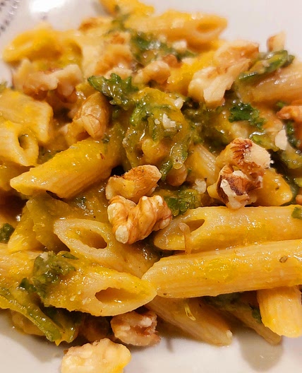 Pasta - Pumpkin, kale, gorgonzola and walnuts