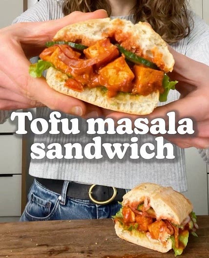 Tofu masala sandwich