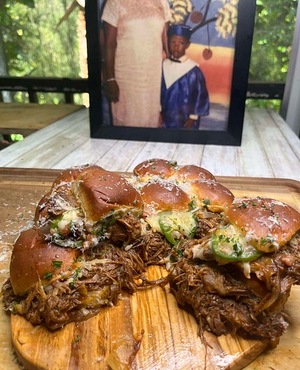 Jerk BBQ pull pork sliders - 