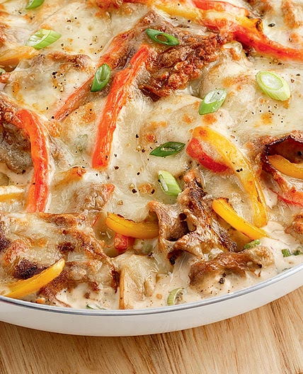 Casserole gratinée à la viande à fondue